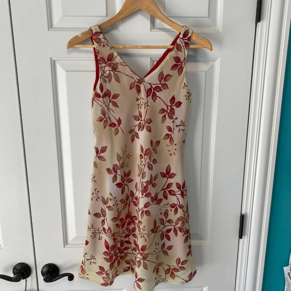 Connected - Sheer dress with red lining - Size Petite Small